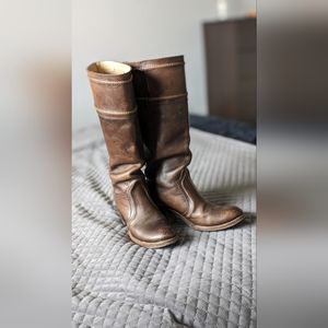 Frye Jane Stitch Pull On Boots - Brown - Size 7.5